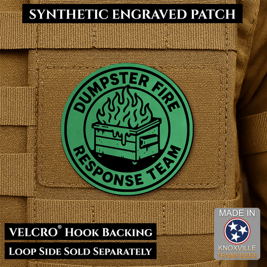Dumpster Fire Response Team Morale Patch 3" Round Hook & Loop | Made in USA - LoneStar Adhesive