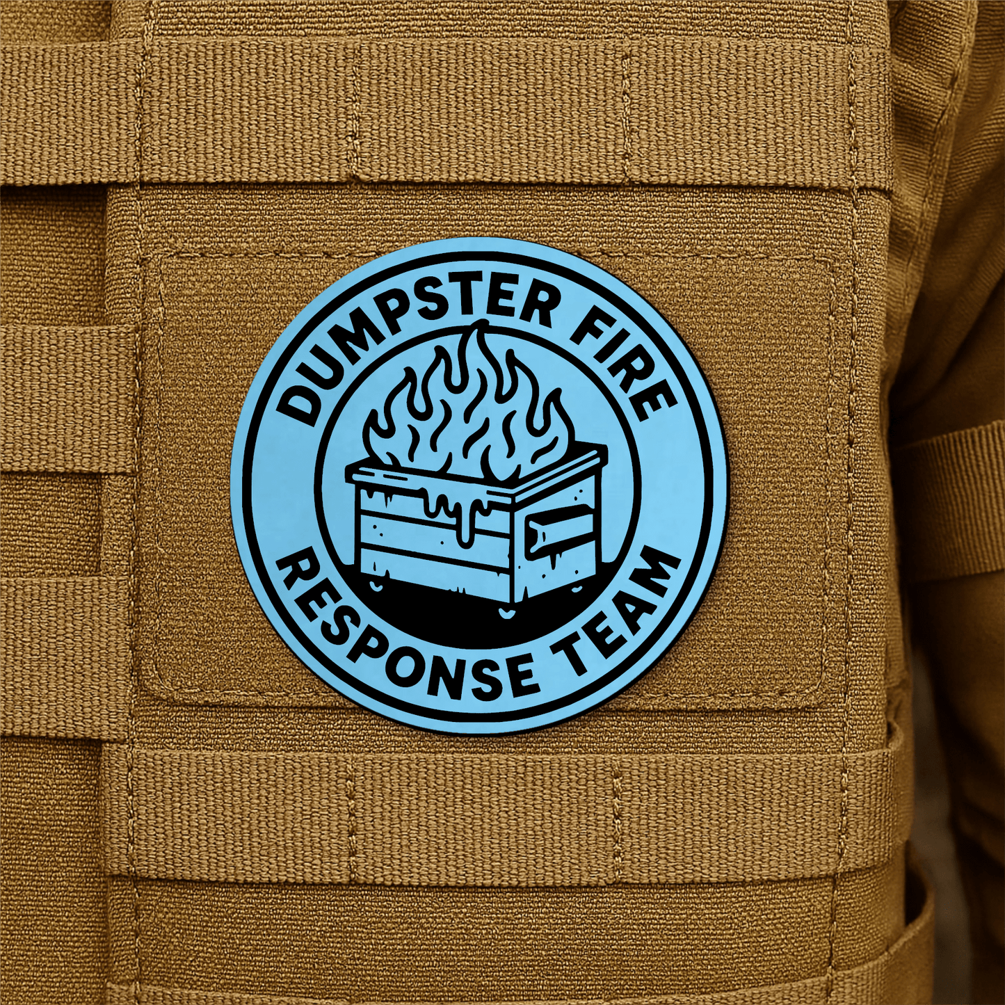 Dumpster Fire Response Team Morale Patch 3" Round Hook & Loop | Made in USA - LoneStar Adhesive