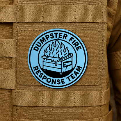 Dumpster Fire Response Team Morale Patch 3" Round Hook & Loop | Made in USA - LoneStar Adhesive