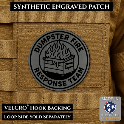 Dumpster Fire Response Team Morale Patch 3" Round Hook & Loop | Made in USA - LoneStar Adhesive