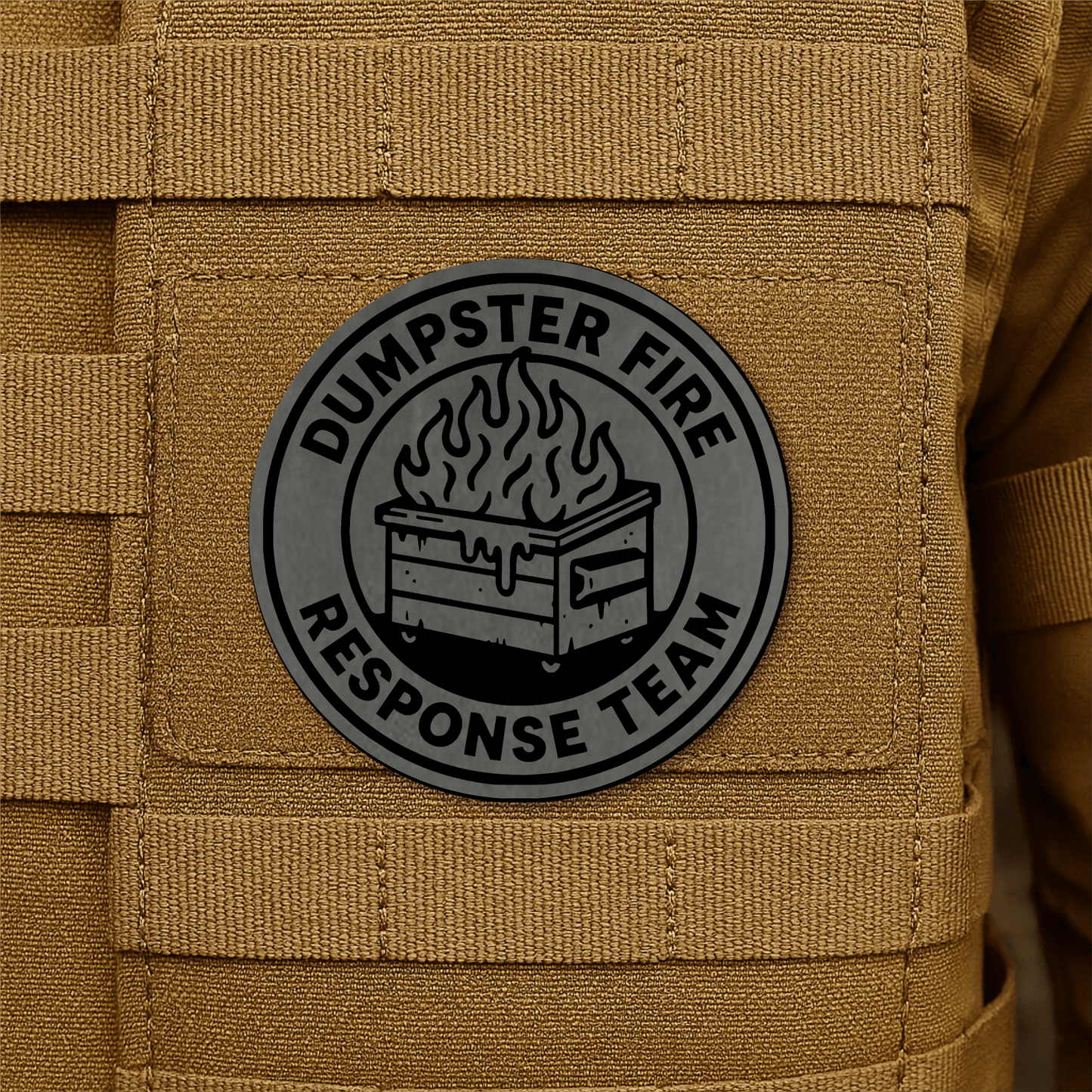 Dumpster Fire Response Team Morale Patch 3" Round Hook & Loop | Made in USA - LoneStar Adhesive