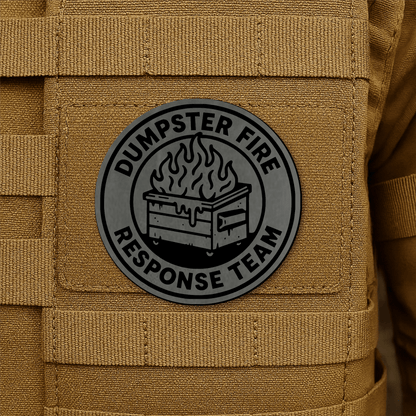 Dumpster Fire Response Team Morale Patch 3" Round Hook & Loop | Made in USA - LoneStar Adhesive