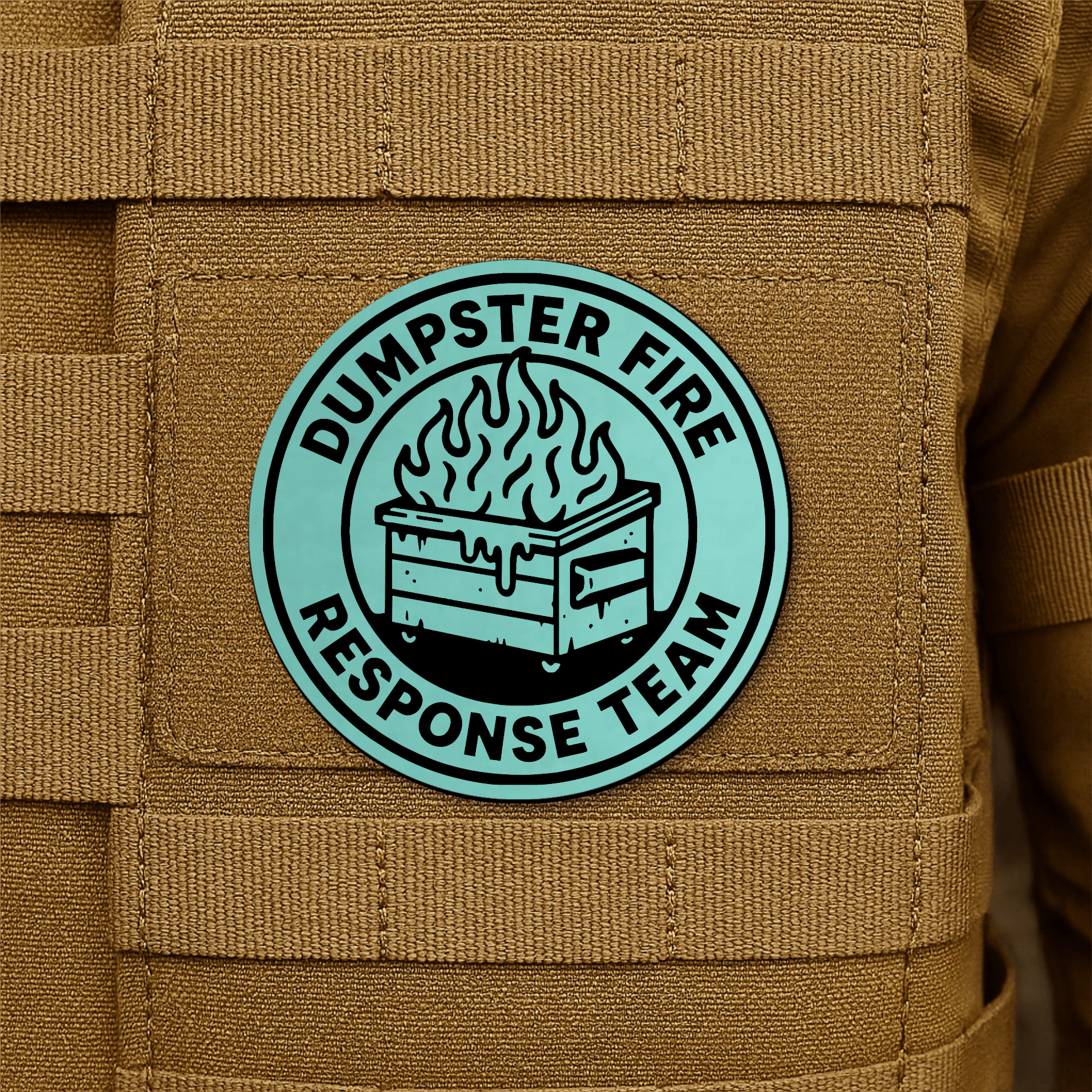 Dumpster Fire Response Team Morale Patch 3" Round Hook & Loop | Made in USA - LoneStar Adhesive