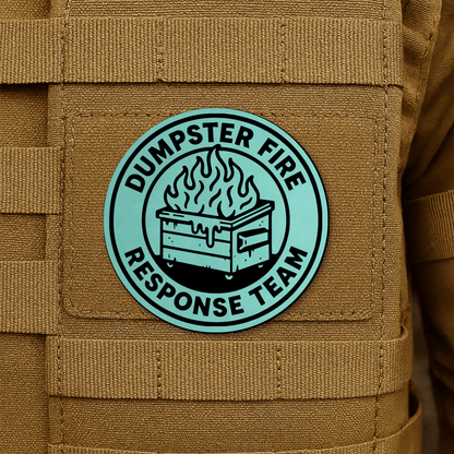 Dumpster Fire Response Team Morale Patch 3" Round Hook & Loop | Made in USA - LoneStar Adhesive