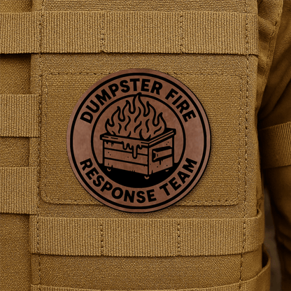 Dumpster Fire Response Team Morale Patch 3" Round Hook & Loop | Made in USA - LoneStar Adhesive