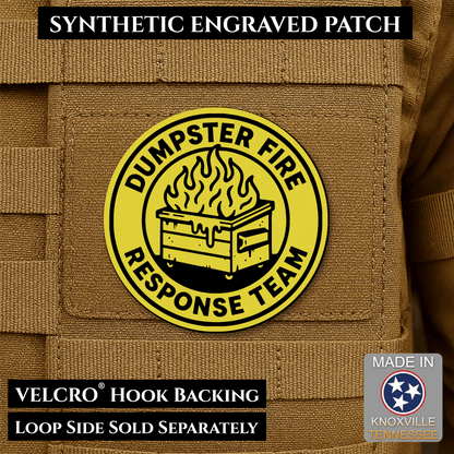 Dumpster Fire Response Team Morale Patch 3" Round Hook & Loop | Made in USA - LoneStar Adhesive
