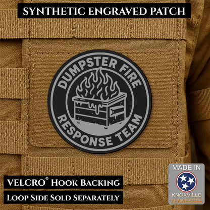 Dumpster Fire Response Team Morale Patch 3" Round Hook & Loop | Made in USA - LoneStar Adhesive