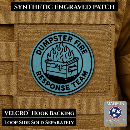 Dumpster Fire Response Team Morale Patch 3" Round Hook & Loop | Made in USA - LoneStar Adhesive
