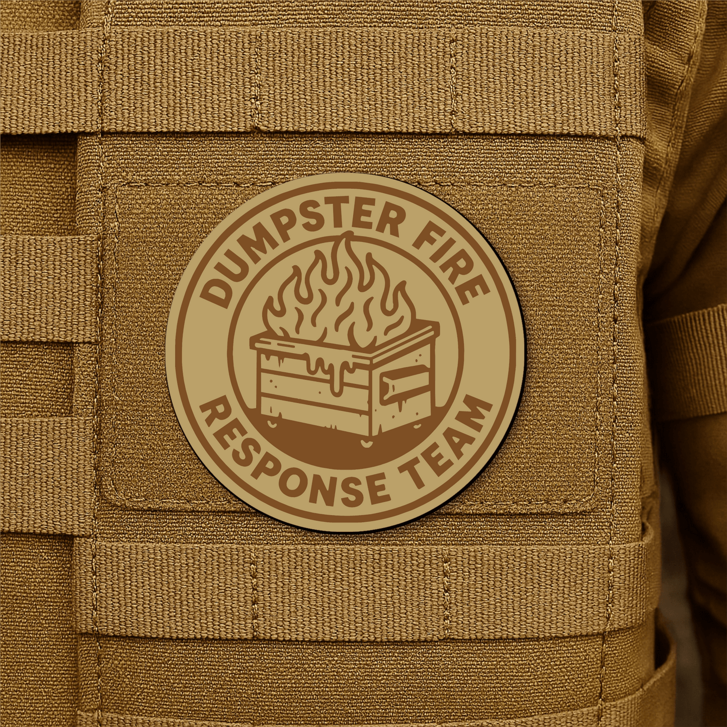 Dumpster Fire Response Team Morale Patch 3" Round Hook & Loop | Made in USA - LoneStar Adhesive