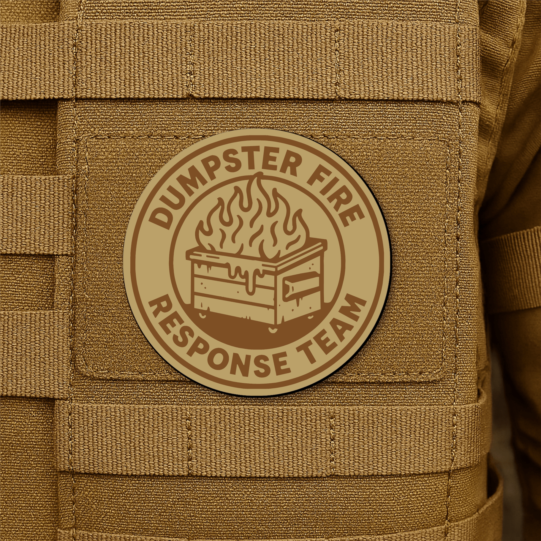 Dumpster Fire Response Team Morale Patch 3" Round Hook & Loop | Made in USA - LoneStar Adhesive