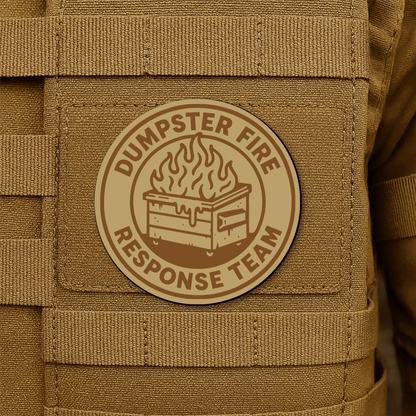 Dumpster Fire Response Team Morale Patch 3" Round Hook & Loop | Made in USA - LoneStar Adhesive