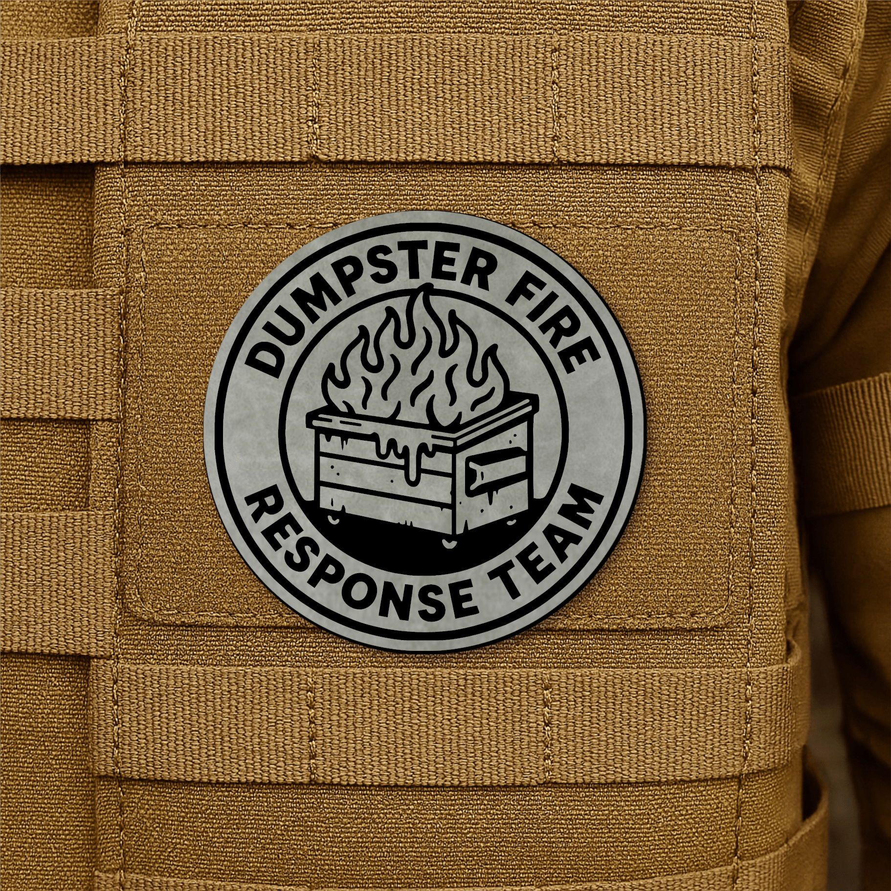 Dumpster Fire Response Team Morale Patch 3" Round Hook & Loop | Made in USA - LoneStar Adhesive