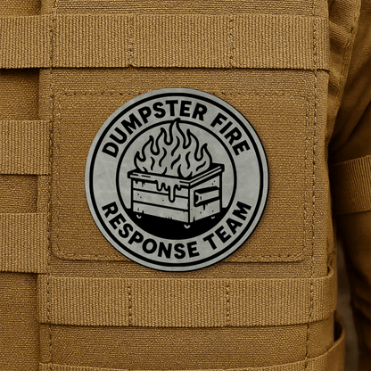 Dumpster Fire Response Team Morale Patch 3" Round Hook & Loop | Made in USA - LoneStar Adhesive