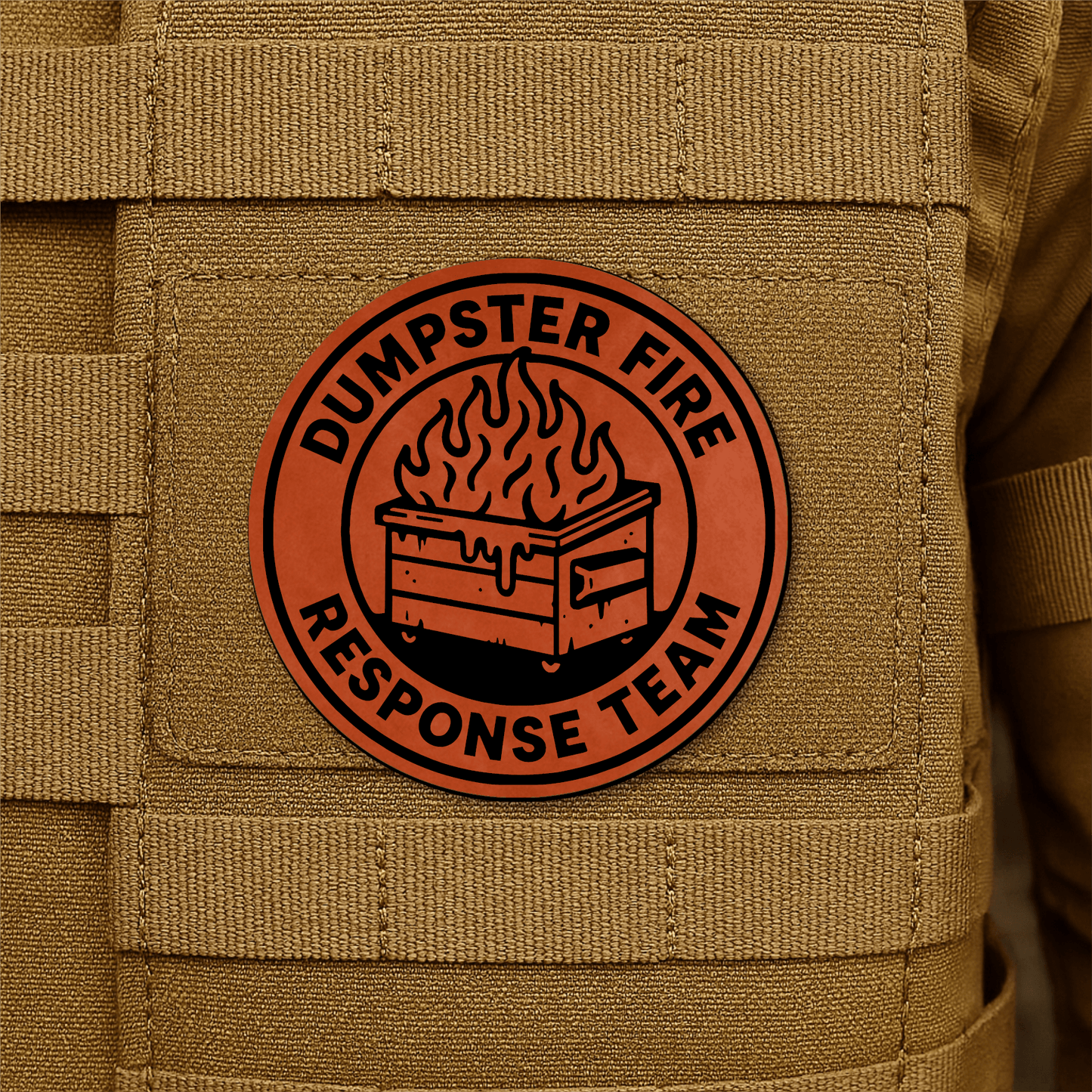 Dumpster Fire Response Team Morale Patch 3" Round Hook & Loop | Made in USA - LoneStar Adhesive