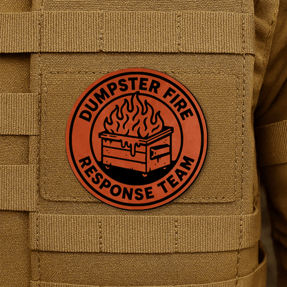 Dumpster Fire Response Team Morale Patch 3" Round Hook & Loop | Made in USA - LoneStar Adhesive