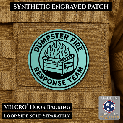 Dumpster Fire Response Team Morale Patch 3" Round Hook & Loop | Made in USA - LoneStar Adhesive