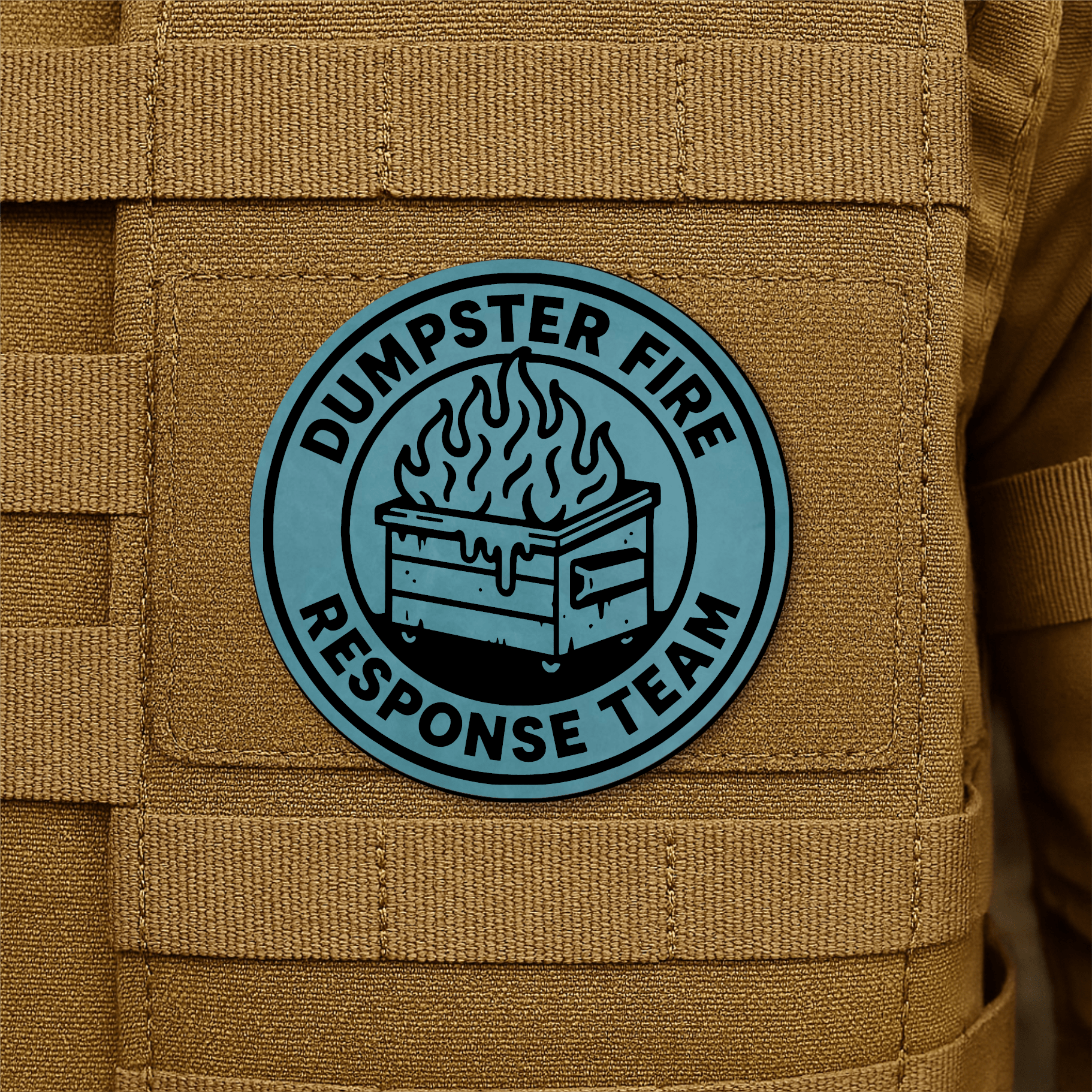 Dumpster Fire Response Team Morale Patch 3" Round Hook & Loop | Made in USA - LoneStar Adhesive