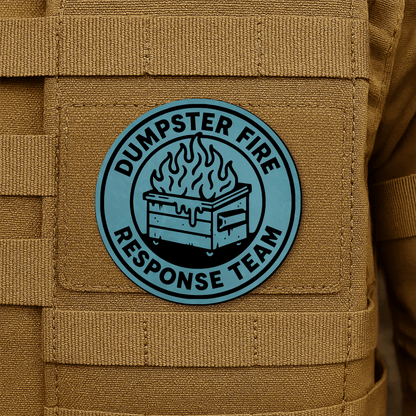 Dumpster Fire Response Team Morale Patch 3" Round Hook & Loop | Made in USA - LoneStar Adhesive