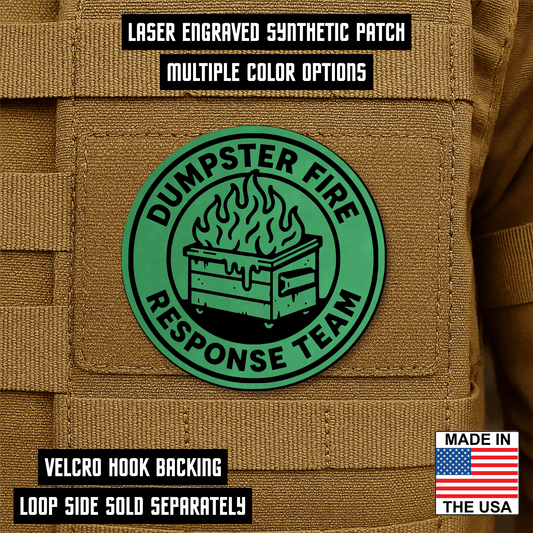 Dumpster Fire Response Team Morale Patch 3" Round Hook & Loop | Made in USA - LoneStar Adhesive