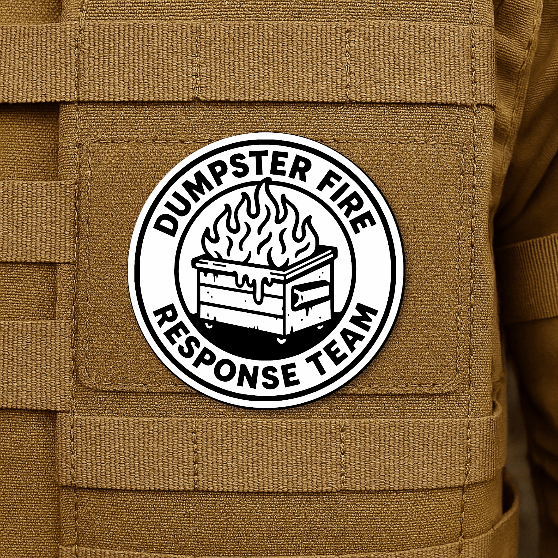 Dumpster Fire Response Team Morale Patch 3" Round Hook & Loop | Made in USA - LoneStar Adhesive