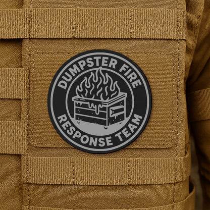 Dumpster Fire Response Team Morale Patch 3" Round Hook & Loop | Made in USA - LoneStar Adhesive
