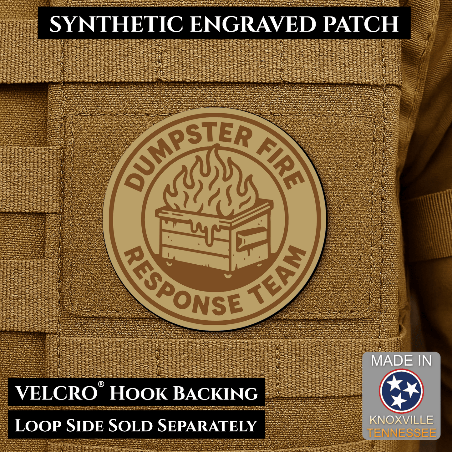 Dumpster Fire Response Team Morale Patch 3" Round Hook & Loop | Made in USA - LoneStar Adhesive