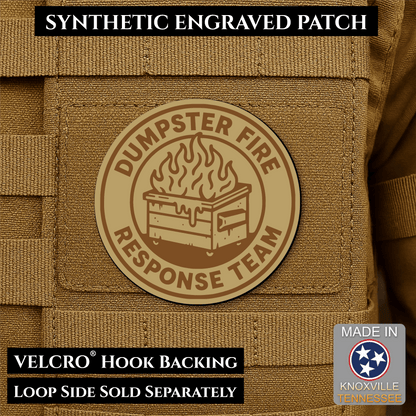 Dumpster Fire Response Team Morale Patch 3" Round Hook & Loop | Made in USA - LoneStar Adhesive