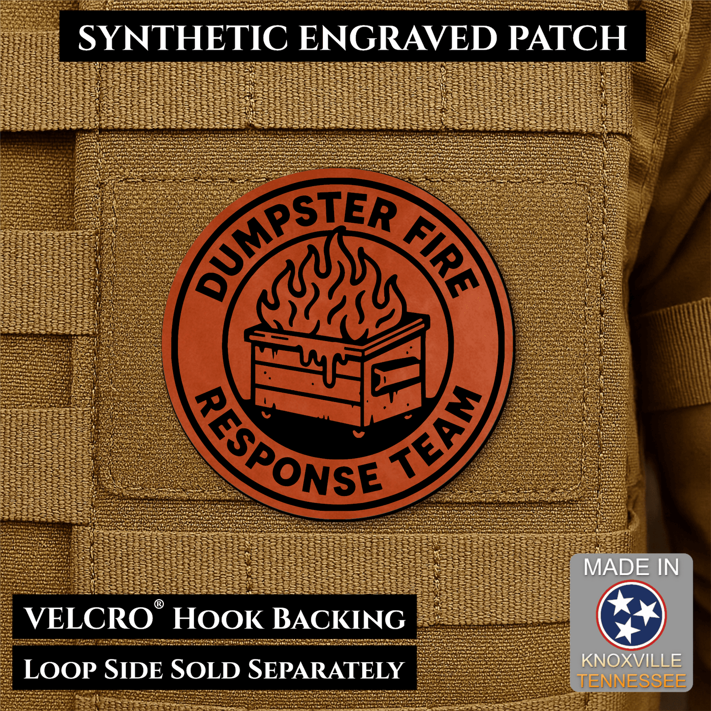 Dumpster Fire Response Team Morale Patch 3" Round Hook & Loop | Made in USA - LoneStar Adhesive