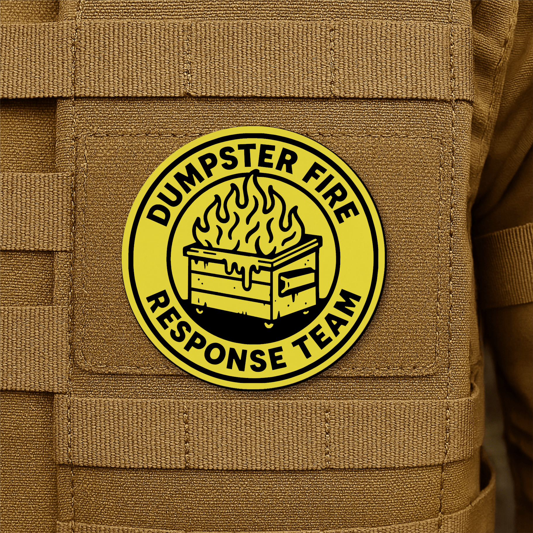 Dumpster Fire Response Team Morale Patch 3" Round Hook & Loop | Made in USA - LoneStar Adhesive