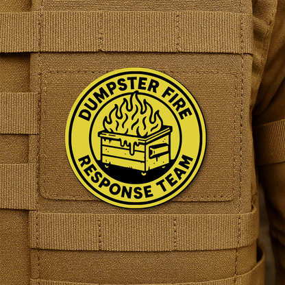 Dumpster Fire Response Team Morale Patch 3" Round Hook & Loop | Made in USA - LoneStar Adhesive
