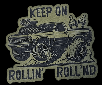 El Camino Hot Rod With Baby Bottles ( No Name) - LoneStar Adhesive