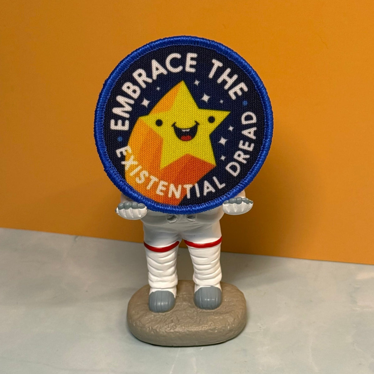 Embrace the Existential Dread Funny Printed Morale Patch, 3" Round | VELCRO® Brand Hook Backing - #LoneStar Adhesive#