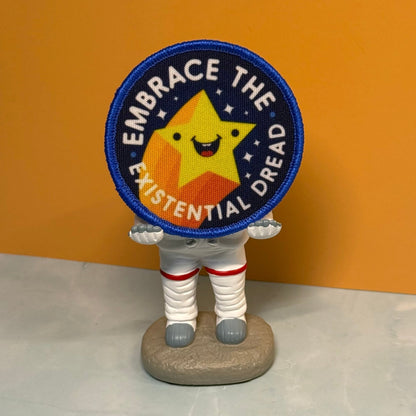 Embrace the Existential Dread Funny Printed Morale Patch, 3" Round | VELCRO® Brand Hook Backing - #LoneStar Adhesive#