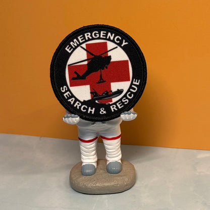 Emergency Search & Rescue Printed Morale Patch, 3" Round | VELCRO® Brand Hook Backing - #LoneStar Adhesive#