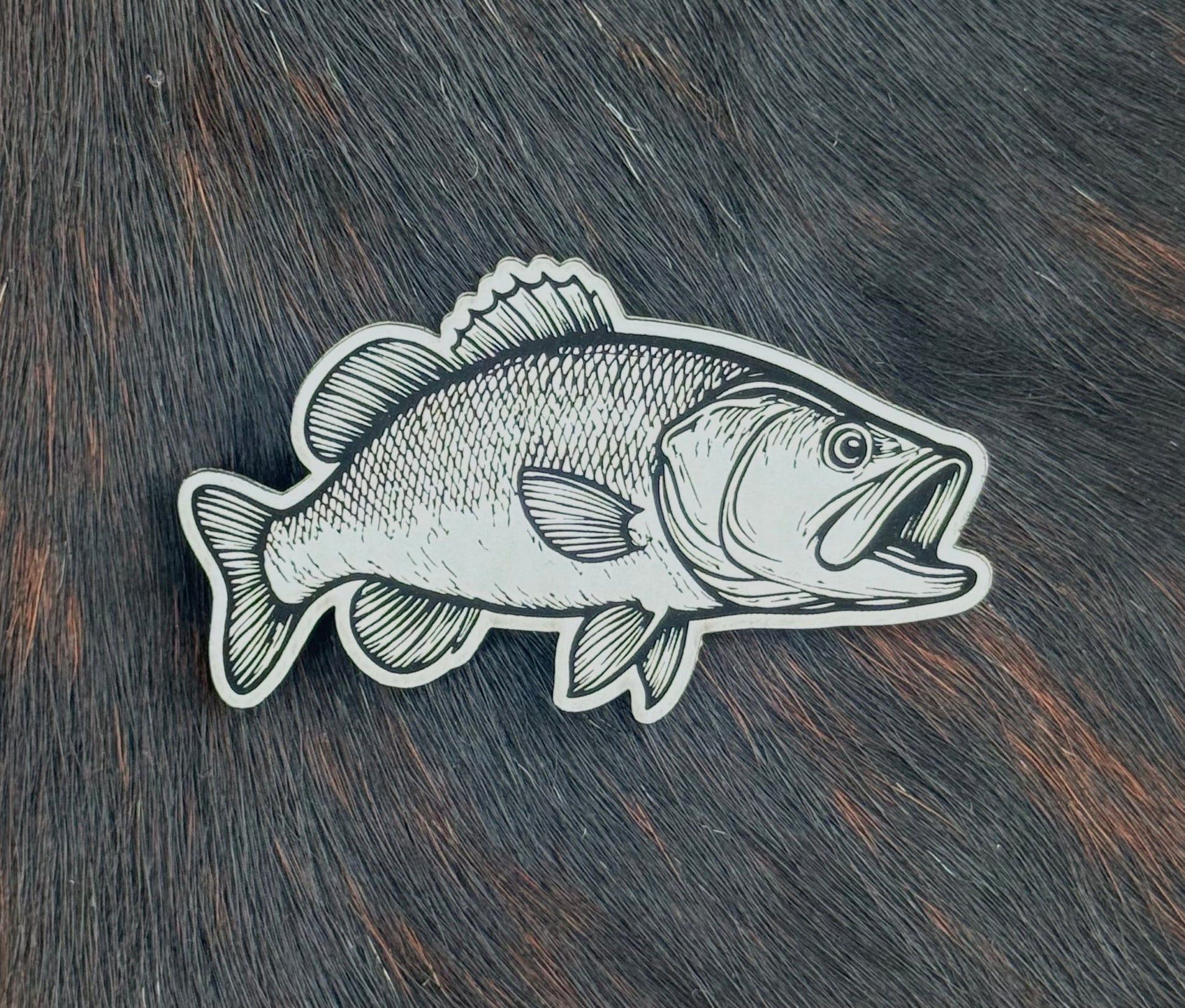 Engraved Bass Fish Patch - LoneStar Adhesive