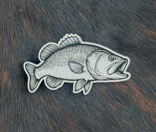 Engraved Bass Fish Patch - LoneStar Adhesive