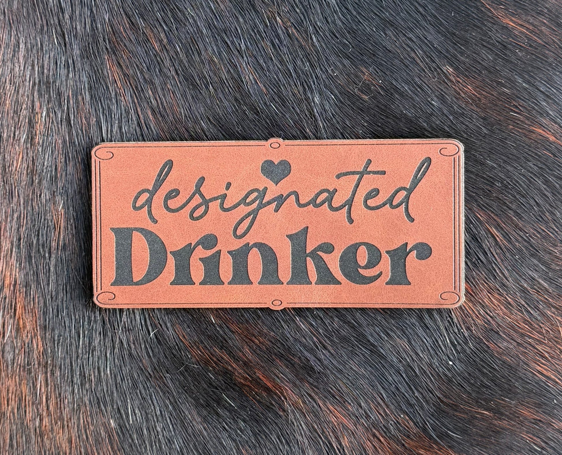 Engraved Designated Drinker Patch - LoneStar Adhesive