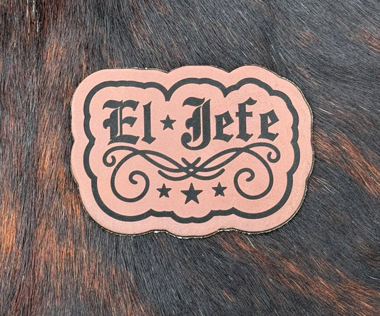 Engraved El Jefe Patch - LoneStar Adhesive