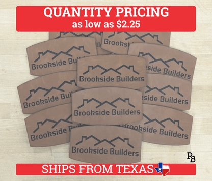 Engraved Heritage Leatherette Patches. - LoneStar Adhesive