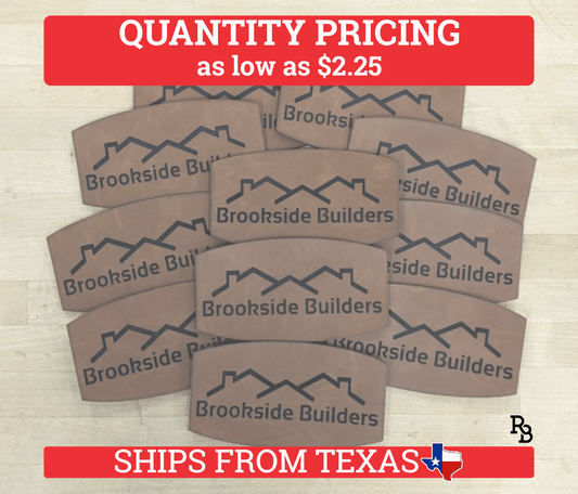 Engraved Heritage Leatherette Patches. - LoneStar Adhesive