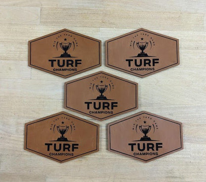 Engraved Heritage Leatherette Patches. - LoneStar Adhesive