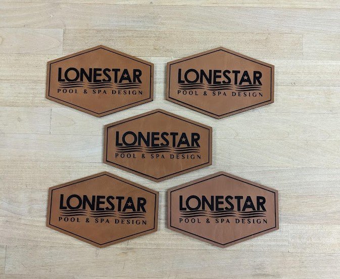 Engraved Heritage Leatherette Patches. - LoneStar Adhesive