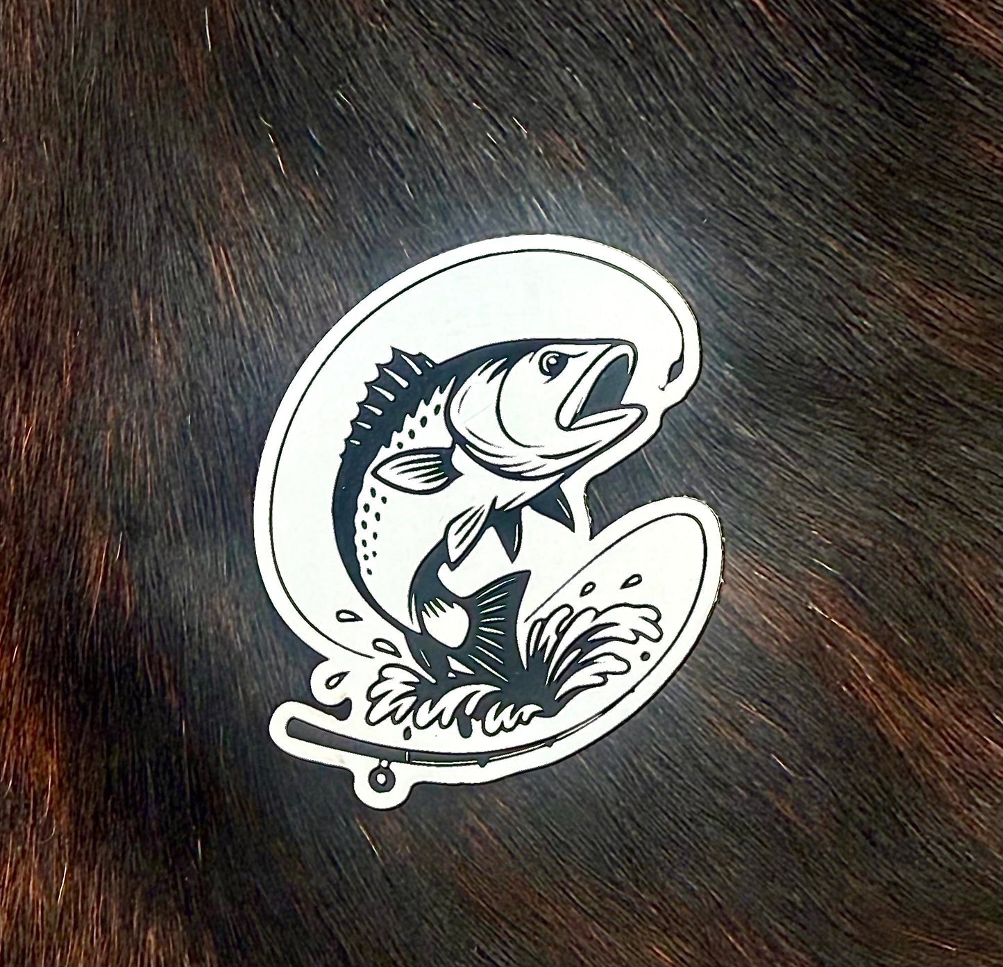 Engraved Hooked Redfish Fishing Patch - LoneStar Adhesive