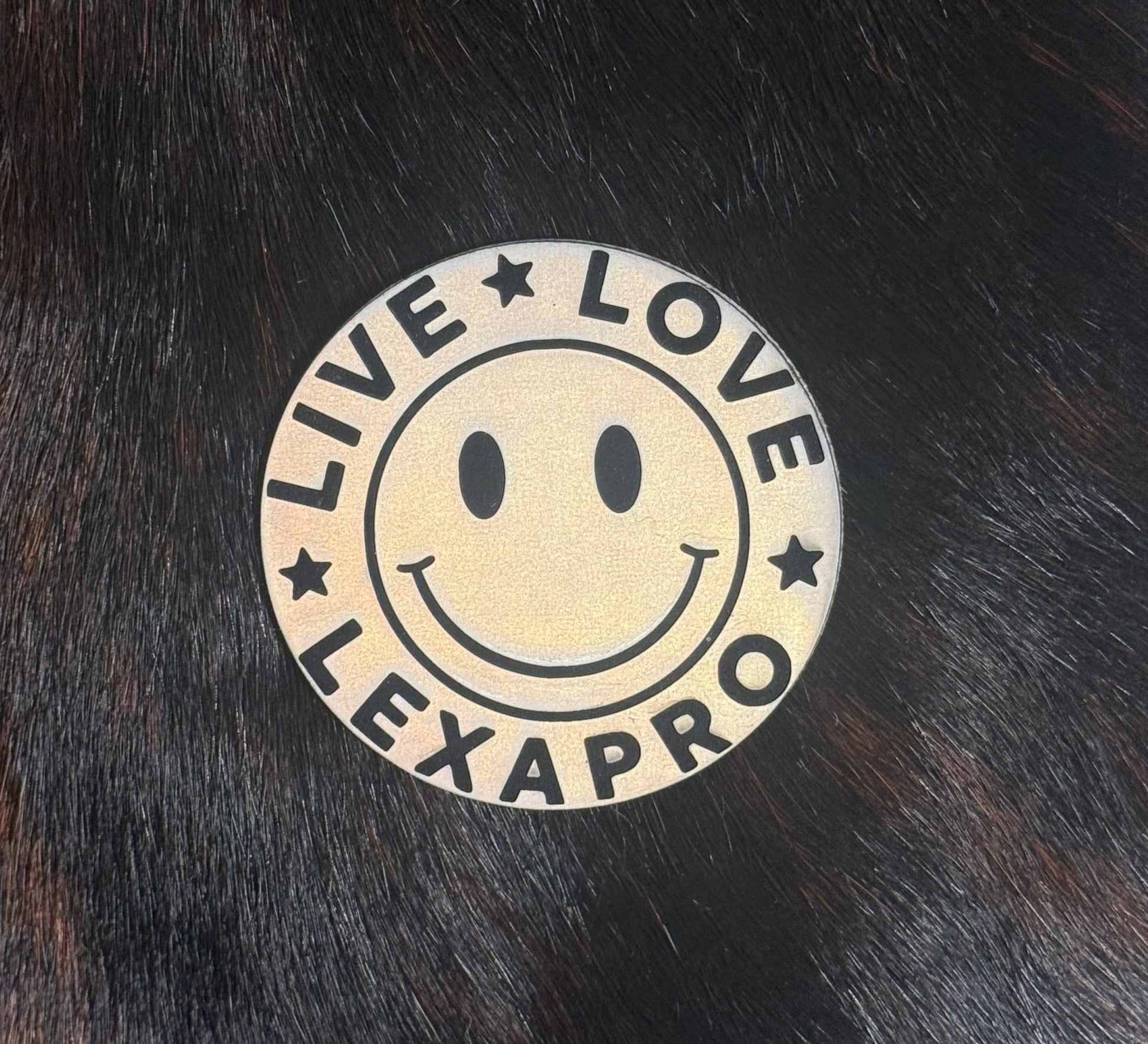 Engraved Live Love Lexapro Smiley Face Patch - LoneStar Adhesive