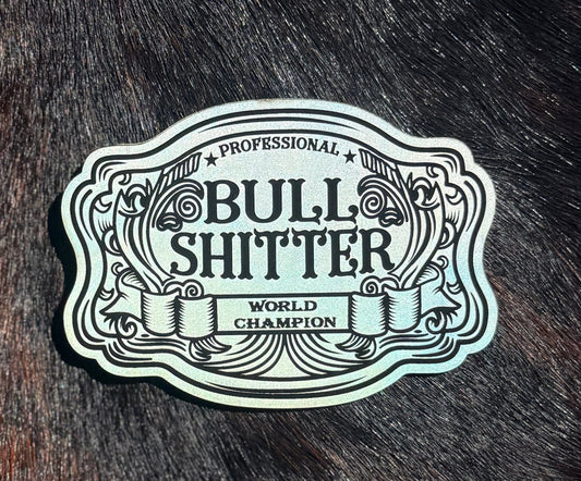 Engraved Professional Bull Shitter World Champion Patch - LoneStar Adhesive