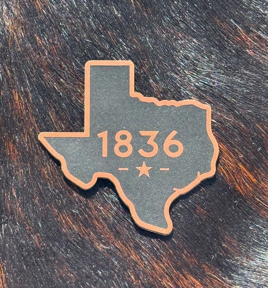 Engraved Texas 1836 Patch - LoneStar Adhesive