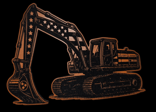 Excavator American and Tennessee Flag Digital File - LoneStar Adhesive