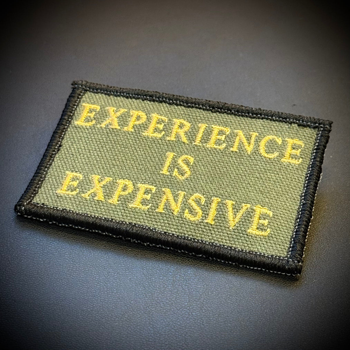 Experience Is Expensive Funny Tactical Embroidered Morale Patch, 2x3" | VELCRO® Brand Hook Backing - #LoneStar Adhesive#