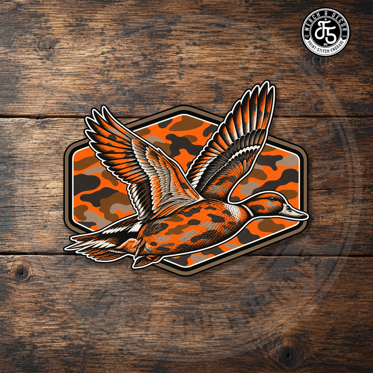Blaze Flight Duck Camo UV Printed Hat Patch