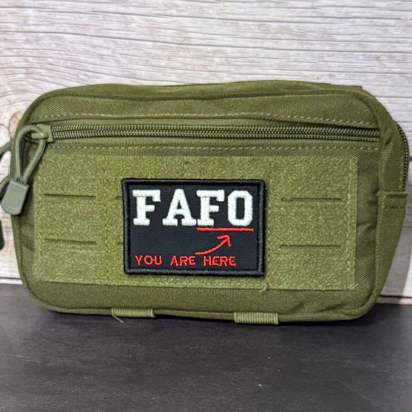 FAFO Funny Morale Patch, 2x3" | Made in USA | VELCRO® Brand Hook Backing - LoneStar Adhesive